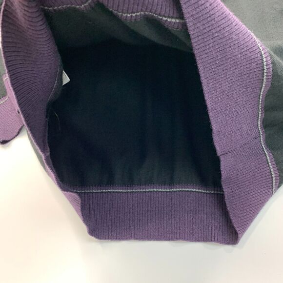 Clotherie Phoenix Wool Sweater Mens L Large Black/Purple V Neck Italian Merino - Picture 8 of 11